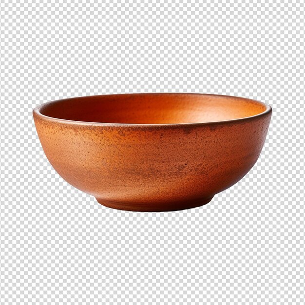 Clay bowl isolated on white background