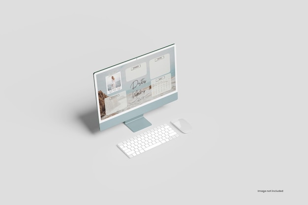 PSD clay desktop mockup