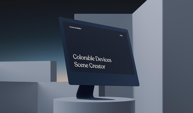 Creatore di scene di mockup di clay imac