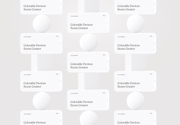 PSD クレイiphoneモックアップシーンクリエーター