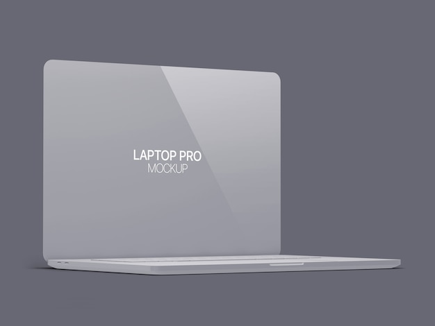 PSD clay laptop mockup laptop