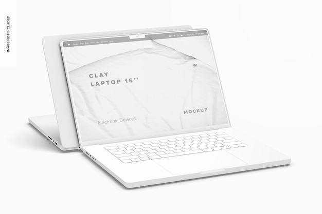 PSD clay laptops pro mockup