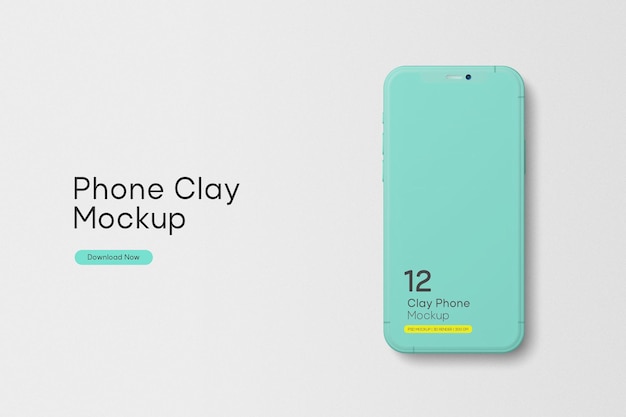 Clay phone mockup