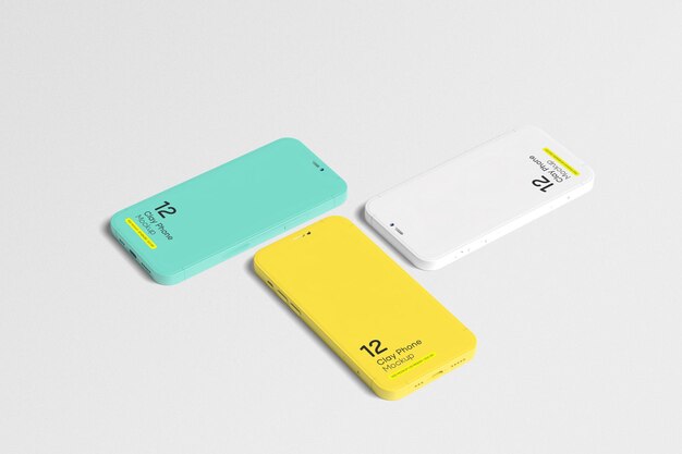 PSD clay phone mockup