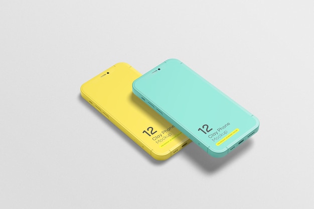 Mockup di telefono in argilla