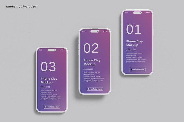 clay phone mockup