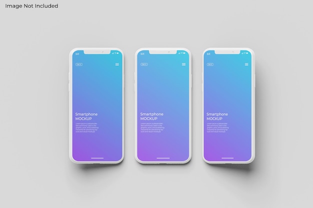 clay smartphone for apps screen mockup