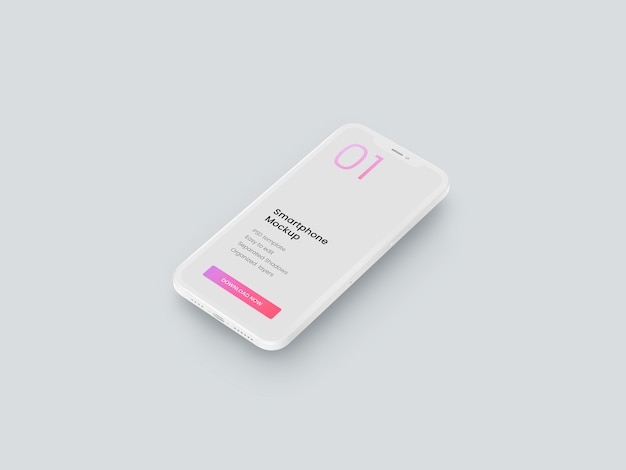 PSD clay smartphone mockup