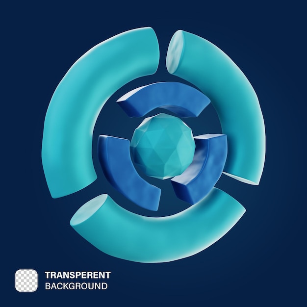 Clay Sphere 3D Pictogram geeft terug
