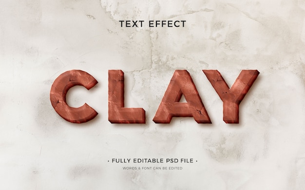 PSD clay text effect