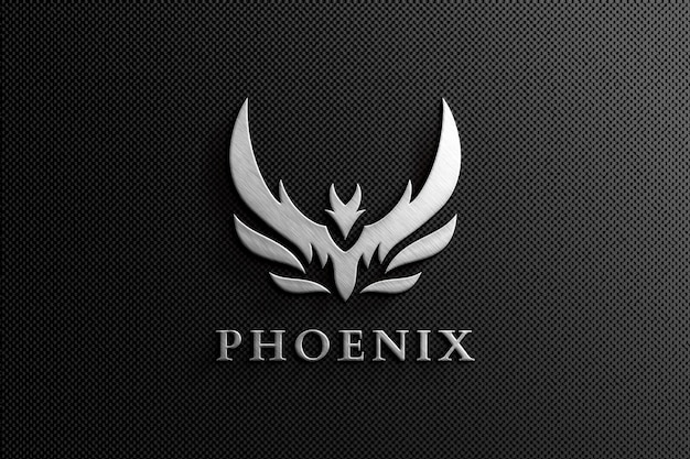 clean 3d company glossy logo mockup