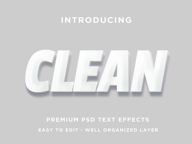 Clean 3d Text Effect