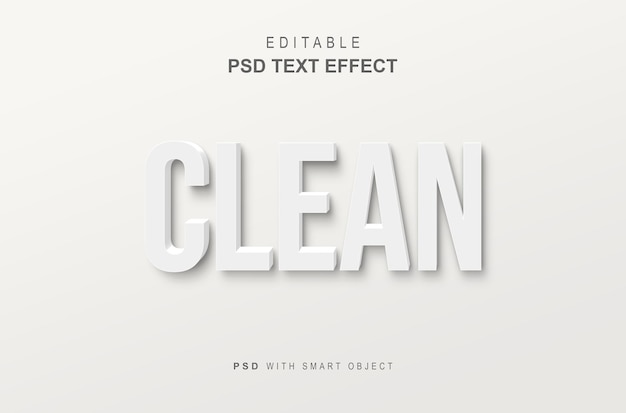 Чистый 3d текстовый эффект
