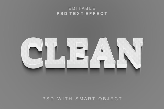 PSD clean 3d text effect