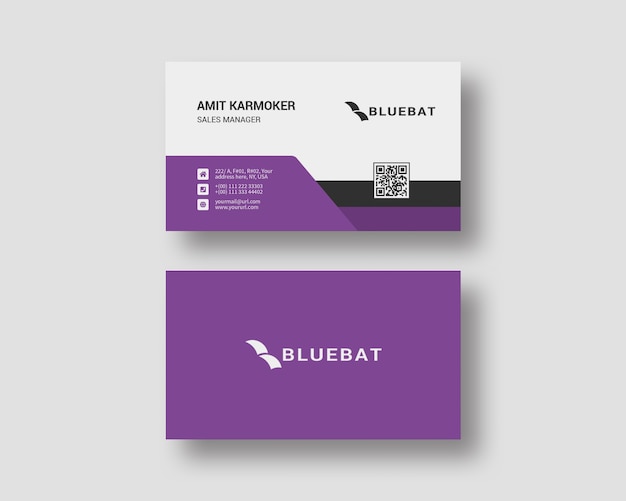 PSD clean business card design template