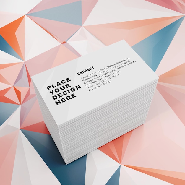 PSD clean business card mockup editable