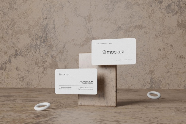 Clean business card mockup