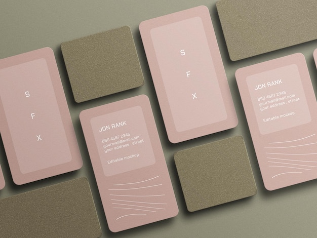 Clean business card mockup