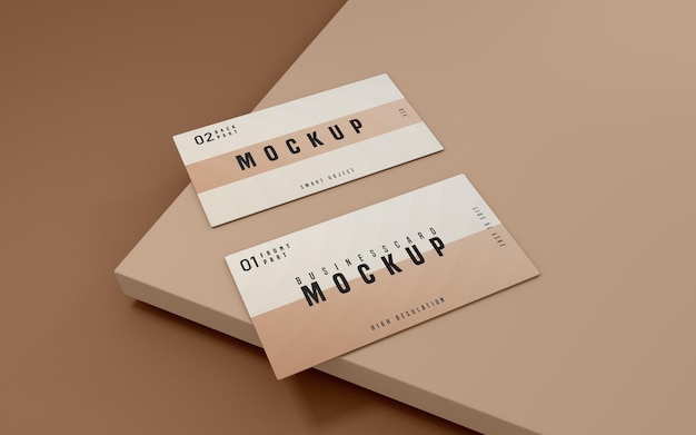 Clean business card psd mockup design