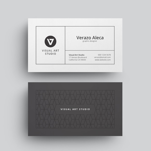 PSD clean business card template