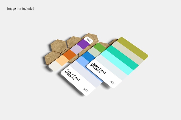 PSD clean color card mockup for showcasing your creative work to clients