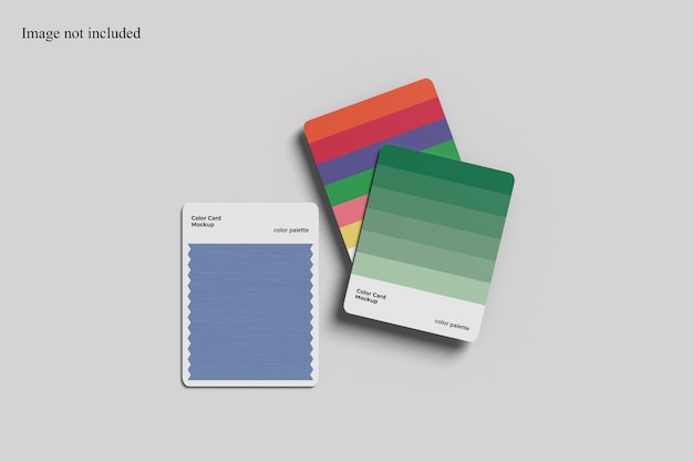 PSD clean color palette card mockup per mostrare i tuoi riferimenti di colore