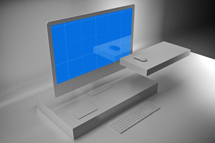PSD clean computer pro  mockup