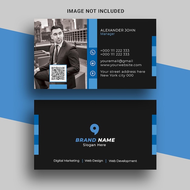 PSD clean corporate business card psd template