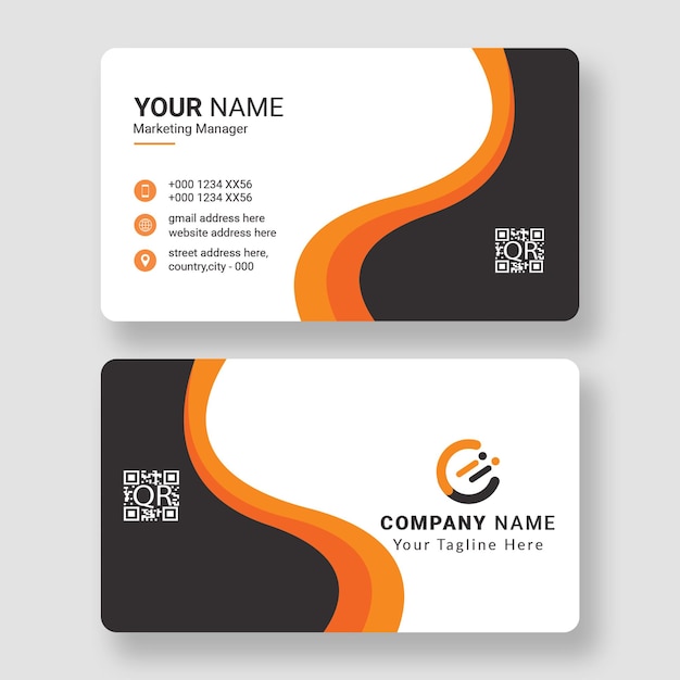 Clean corporate business card template
