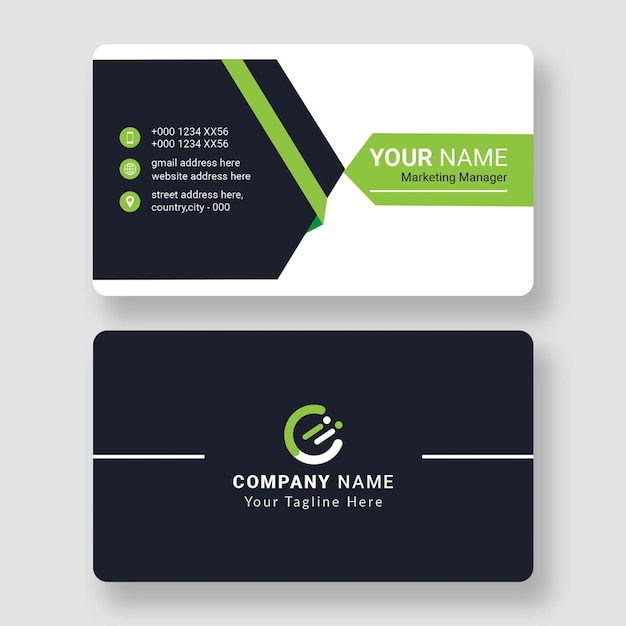 clean corporate business card template