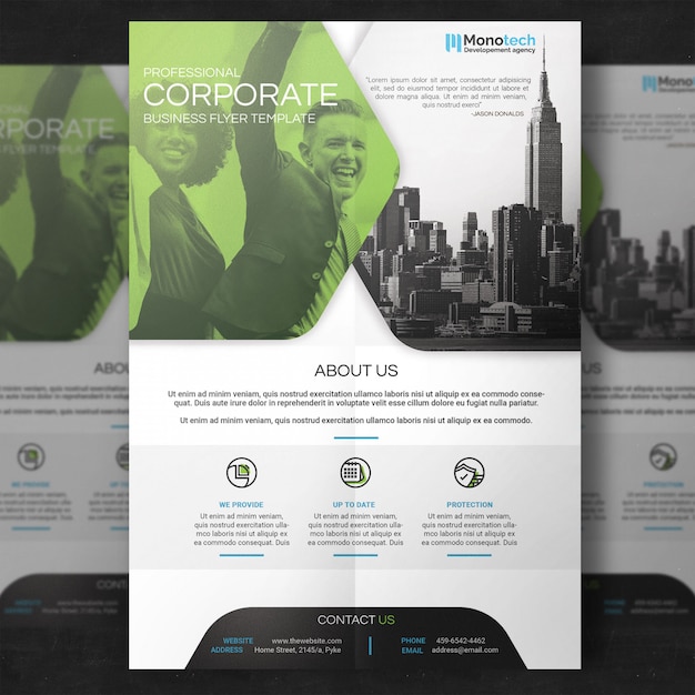 PSD clean corporate flyer template