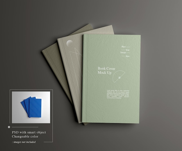 Mock up del libro con copertina pulita