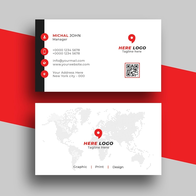 Clean creative business card design psd template