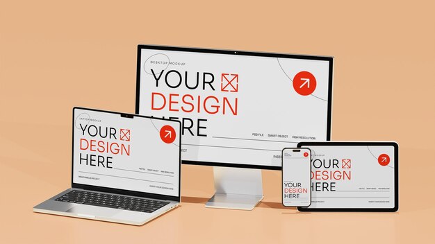 Clean Device Mockup Collection voor Web amp App Design Showcase
