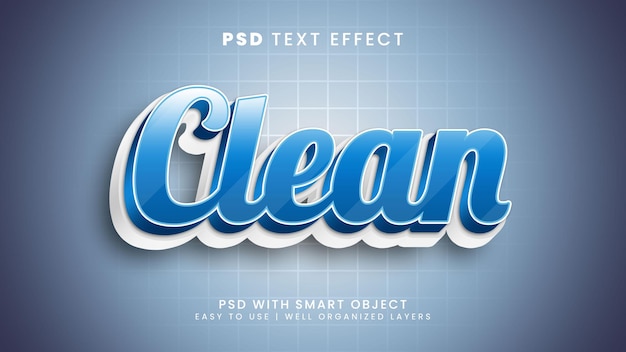 PSD clean editable text effect with simple elegant text style