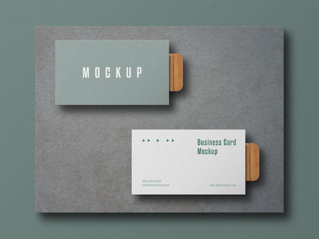 Clean and elegant business card mockup