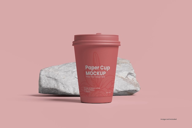 Clean and elegant paper cup mockup