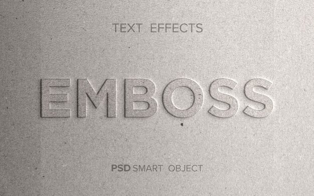 PSD clean emboss text effect