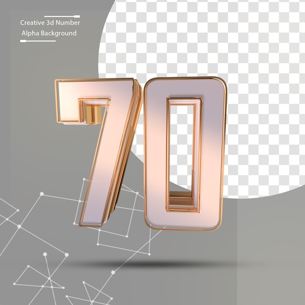 Oro pulito 3d numero 70