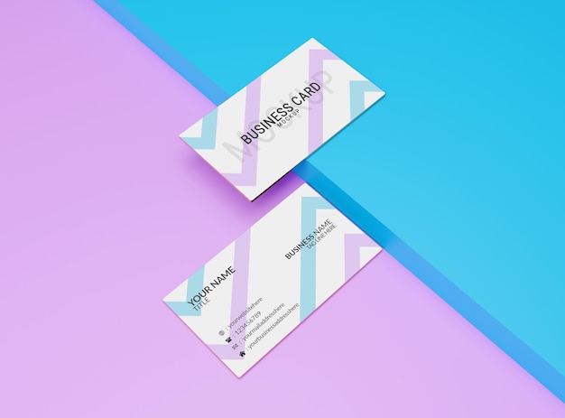 Clean and Minima business card mockup