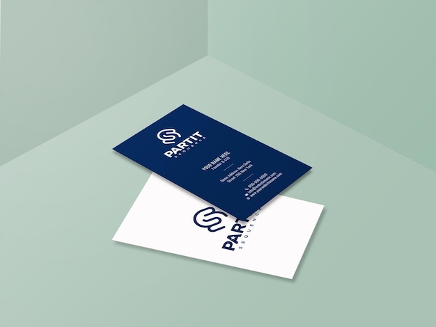 Clean minimal business card mockup