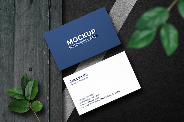 PSD clean minimal business card mockup