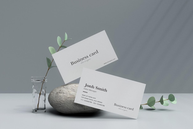 Clean minimal business card mockup