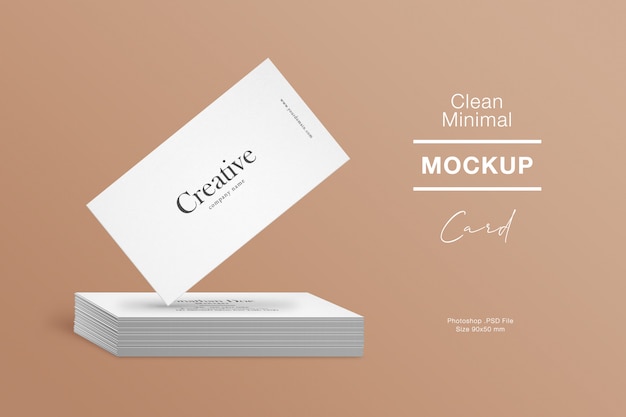 PSD clean minimal business card mockup