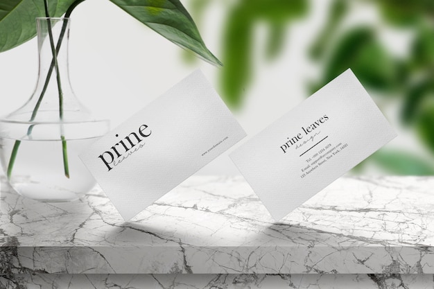 Clean minimal business card mockup