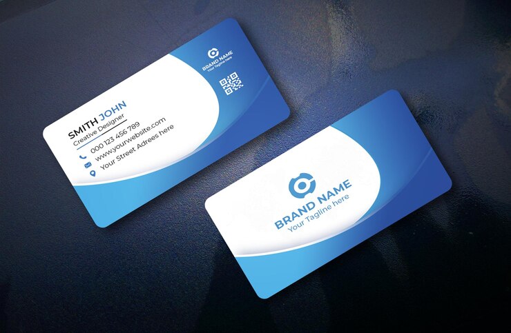 PSD clean minimal business card mockup