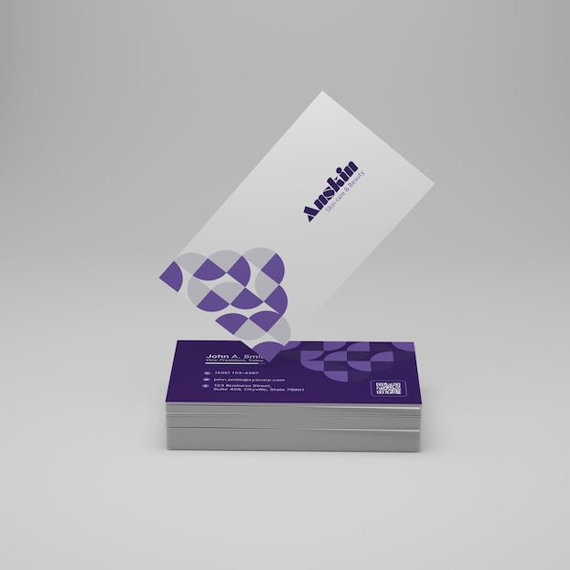 PSD clean minimal business card mockup