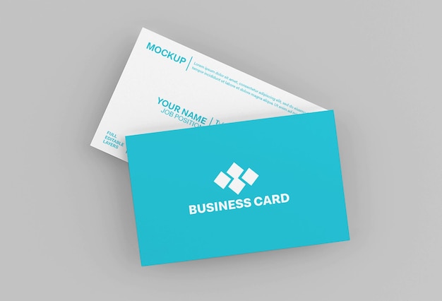 Clean minimal paper business card mockup