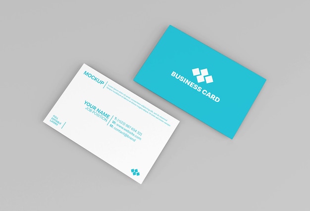 Clean minimal paper business card mockup