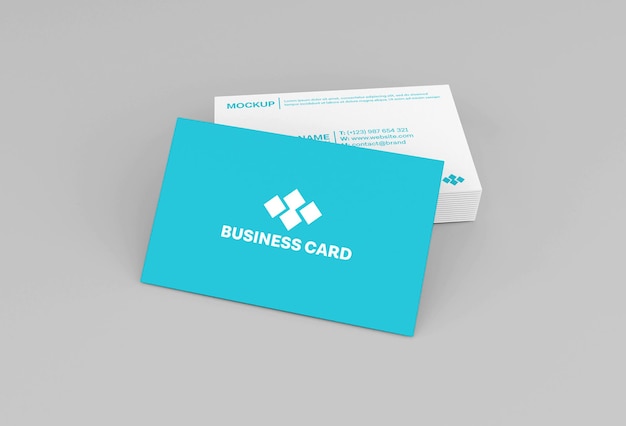 Clean minimal paper business card mockup